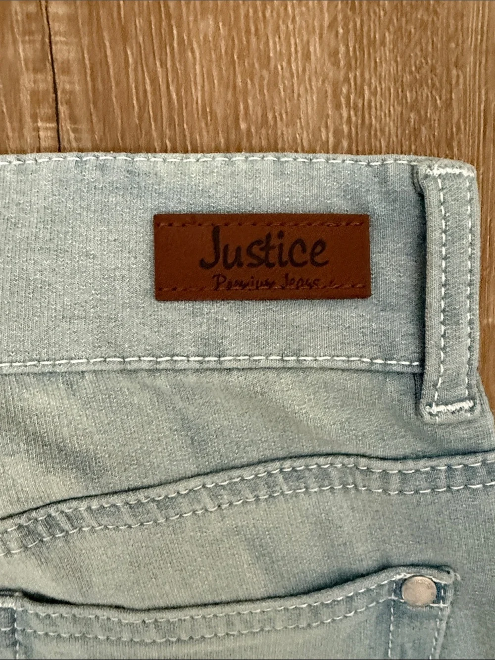 Justice Girls Light Wash Girl’s Capri Jeans